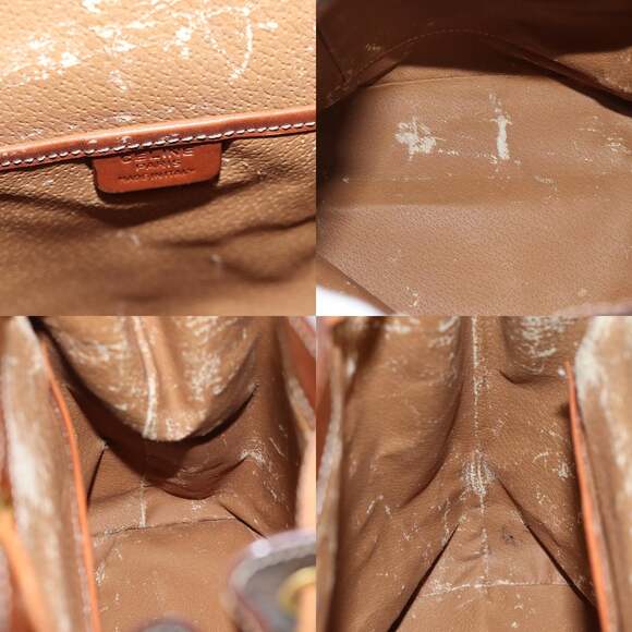 CELINE Macadam Canvas Backpack Pvc Brown - Picture 11 of 12